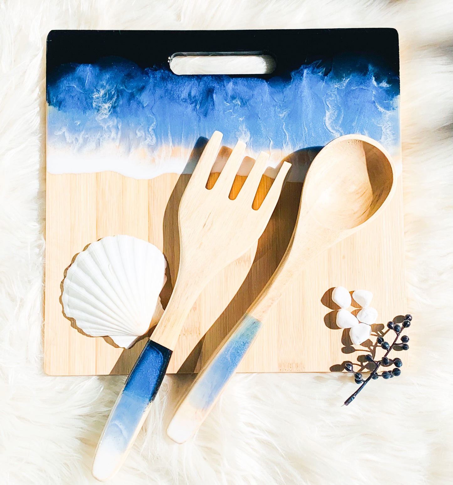 Stormy Seas Serving Board & Utensil Set