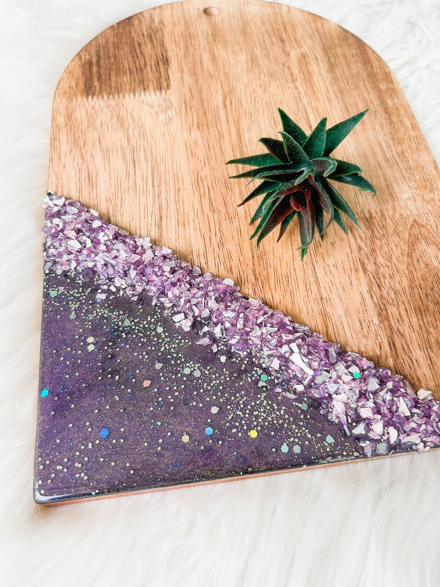Purple Midnight Bejeweled Serving Board