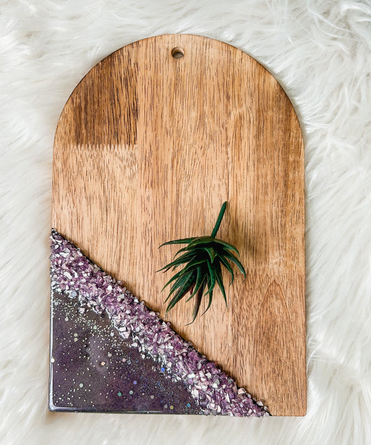 Purple Midnight Bejeweled Serving Board