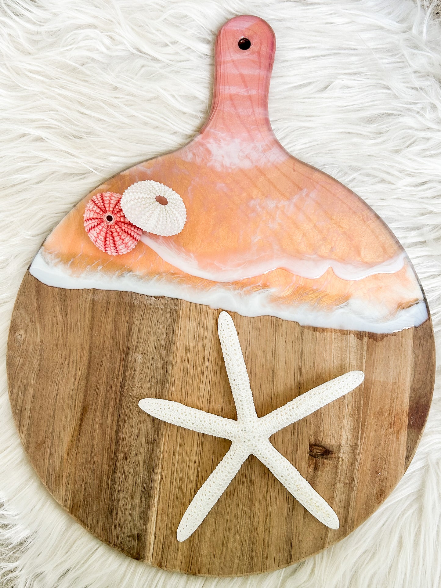 Pastel Sunrise Round Serving Board