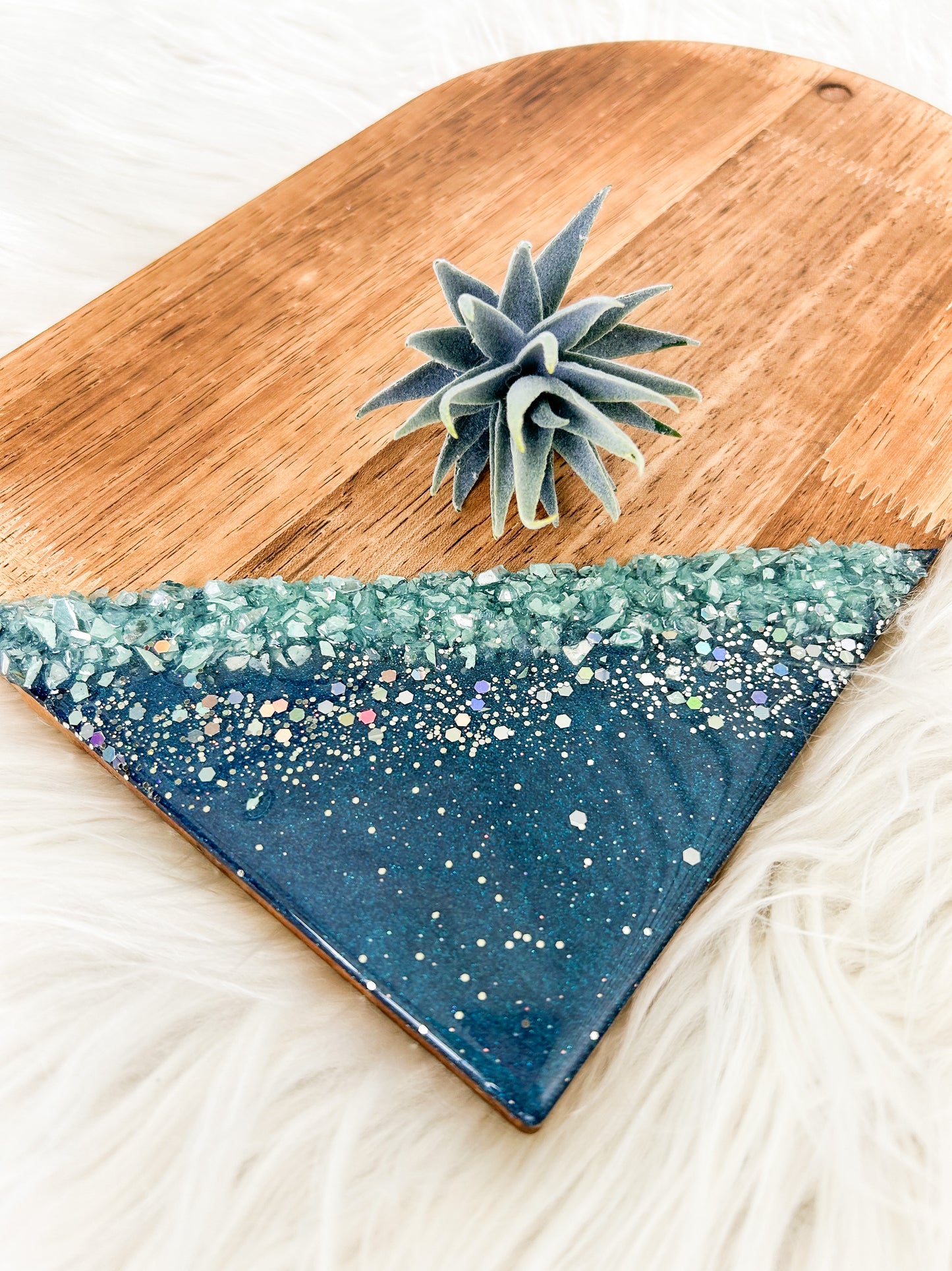 Starry Midnight Bejeweled Serving Board