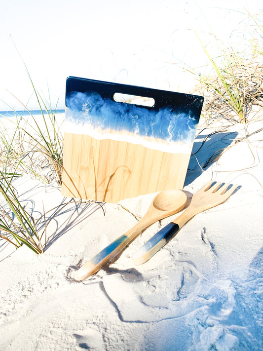 Stormy Seas Serving Board & Utensil Set